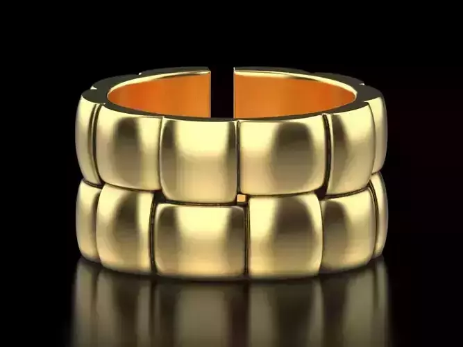 Ring single woven mesh 3D print model
