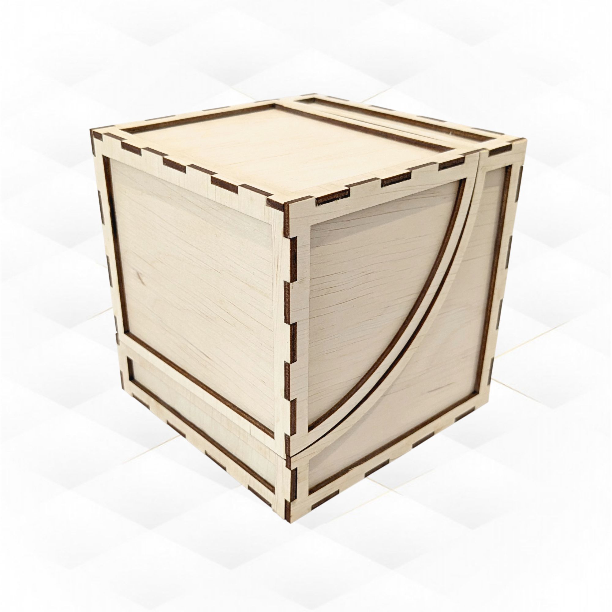 Gift jewelry box holder design laser cutting 3D print model_2