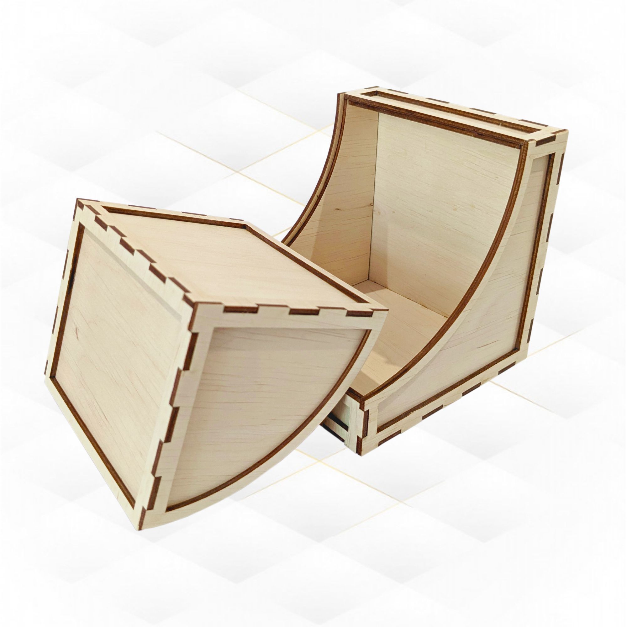 Gift jewelry box holder design laser cutting 3D print model_3