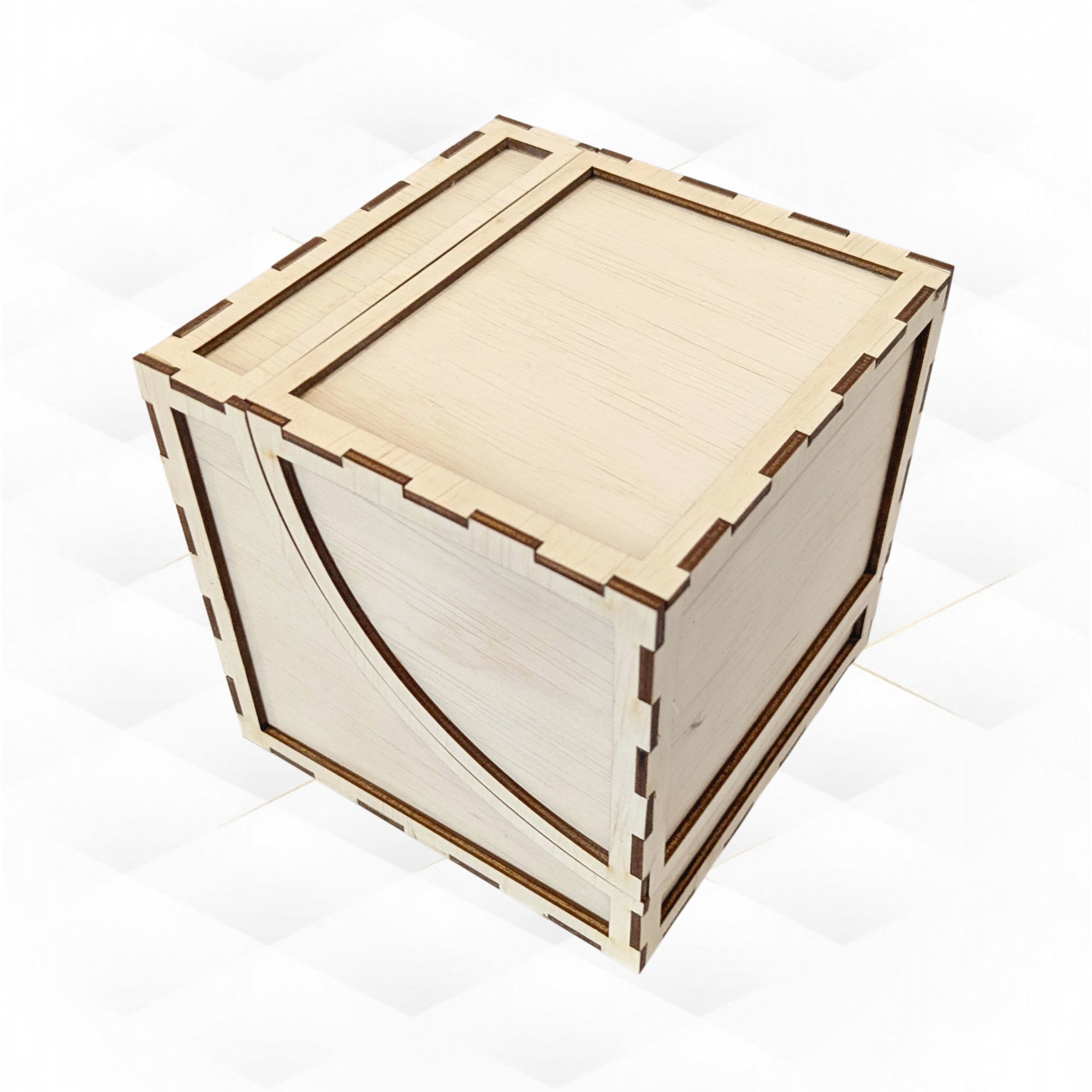 Gift jewelry box holder design laser cutting 3D print model_1