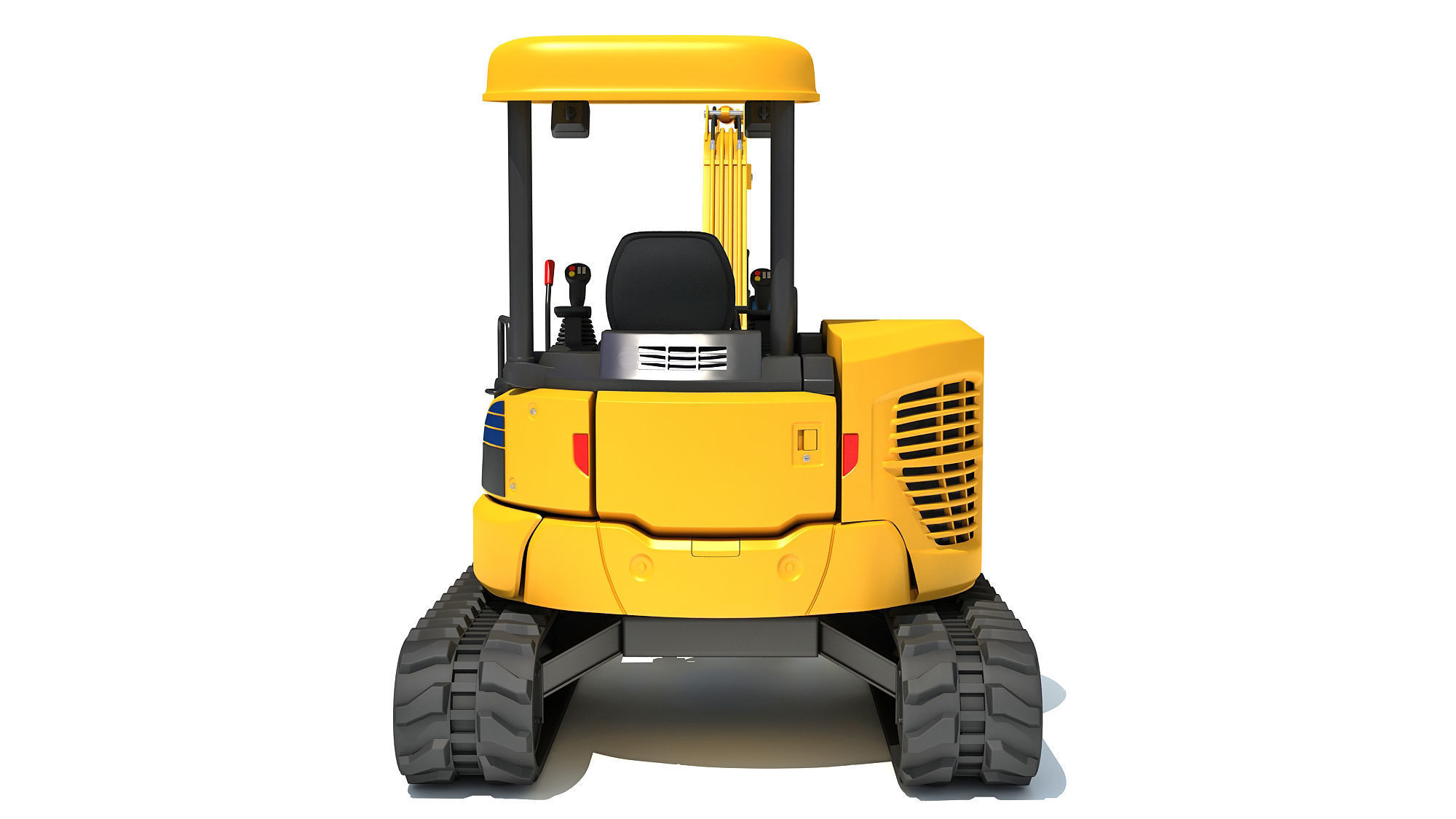 Mini Small Tracked Excavator 3D model_4