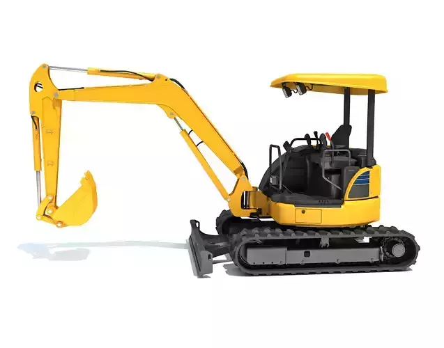 Mini Small Tracked Excavator 3D model