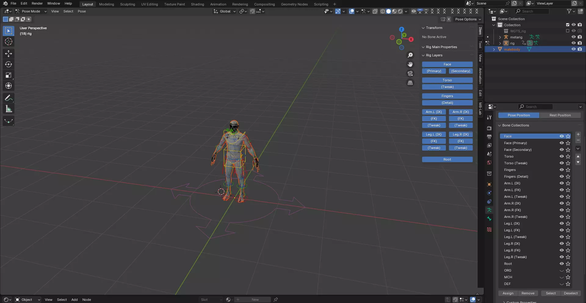 Male Human Model 3D model_0