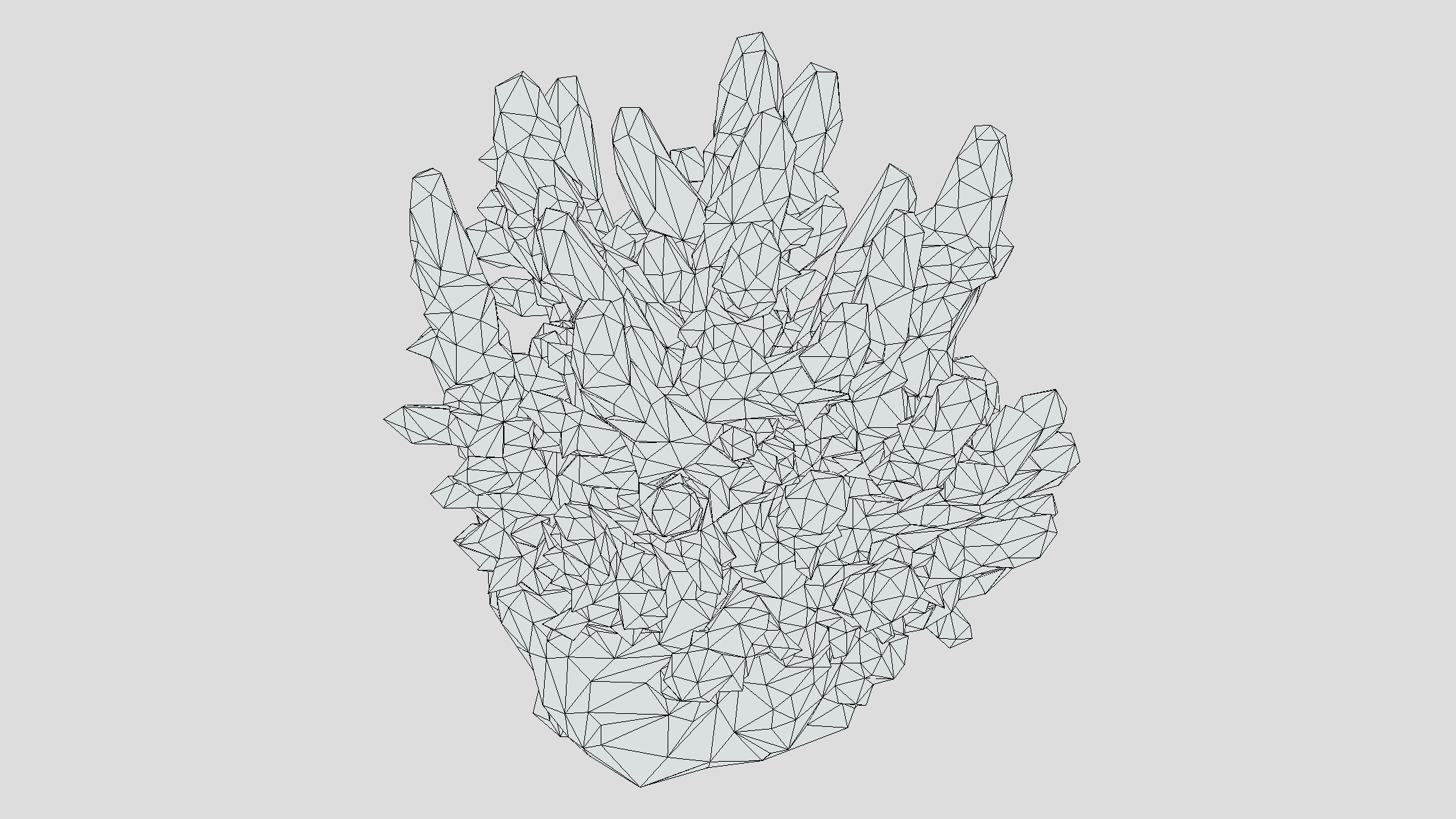 Acropora Coral Low Poly Low-poly 3D model_1