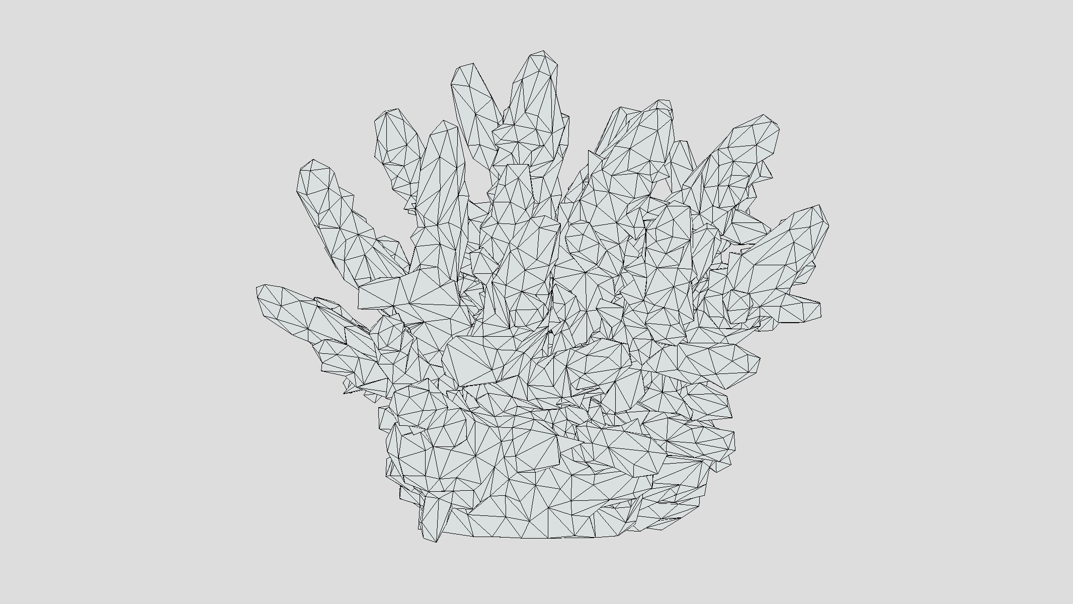 Acropora Coral Low Poly Low-poly 3D model_10