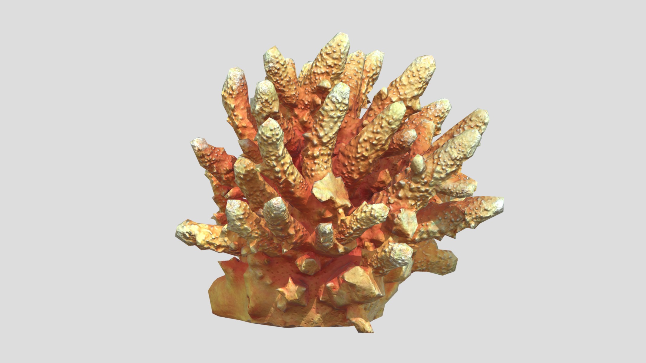 Acropora Coral Low Poly Low-poly 3D model_7