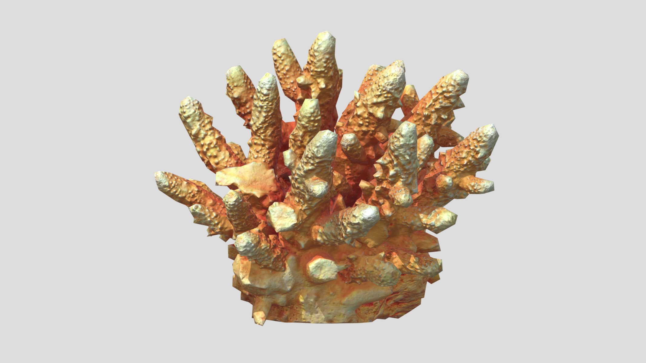 Acropora Coral Low Poly Low-poly 3D model_9