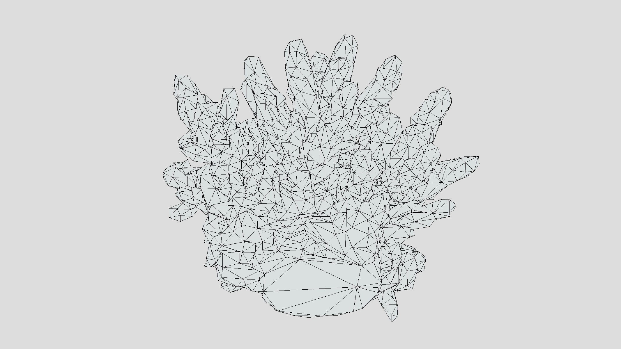 Acropora Coral Low Poly Low-poly 3D model_3