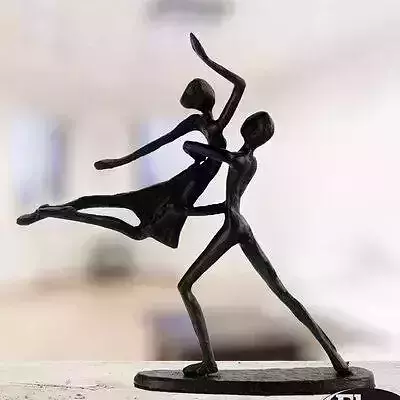 Bull Mocha Dancing Couple in Lift Candra Figurine 3D model