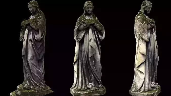 cemetery figure moss graveyard monument photogrammetry