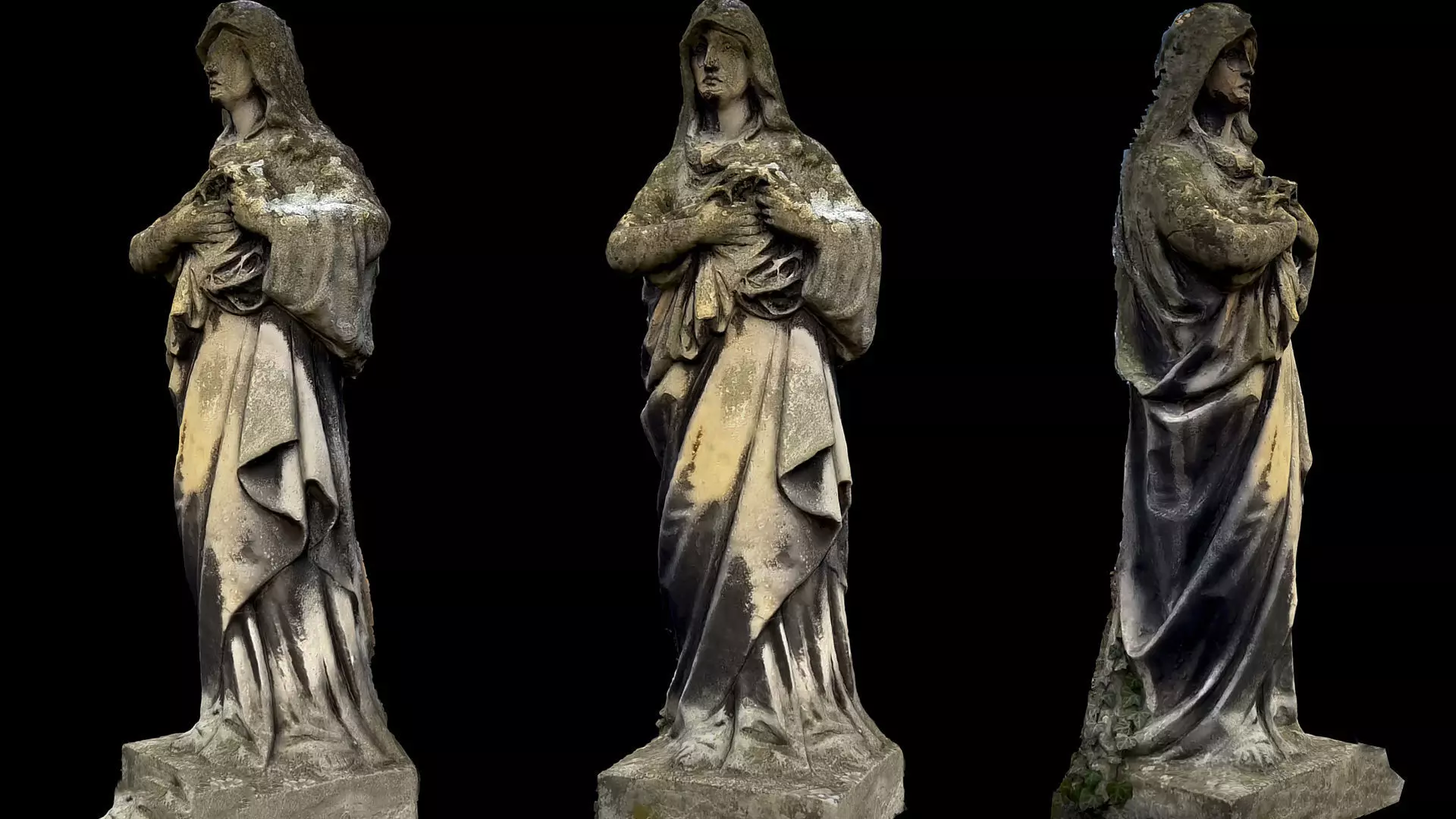 cemetery graveyard sculpture front RAW photogrammetry Low-poly 3D model