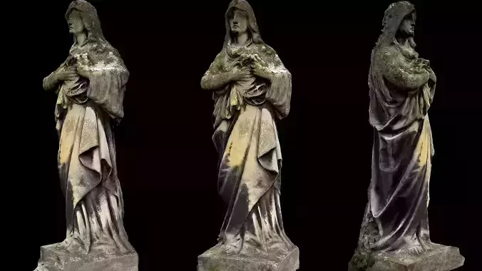 cemetery graveyard sculpture front RAW photogrammetry