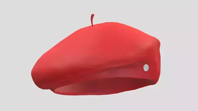 Beret Hat Low Poly Low-poly 3D model