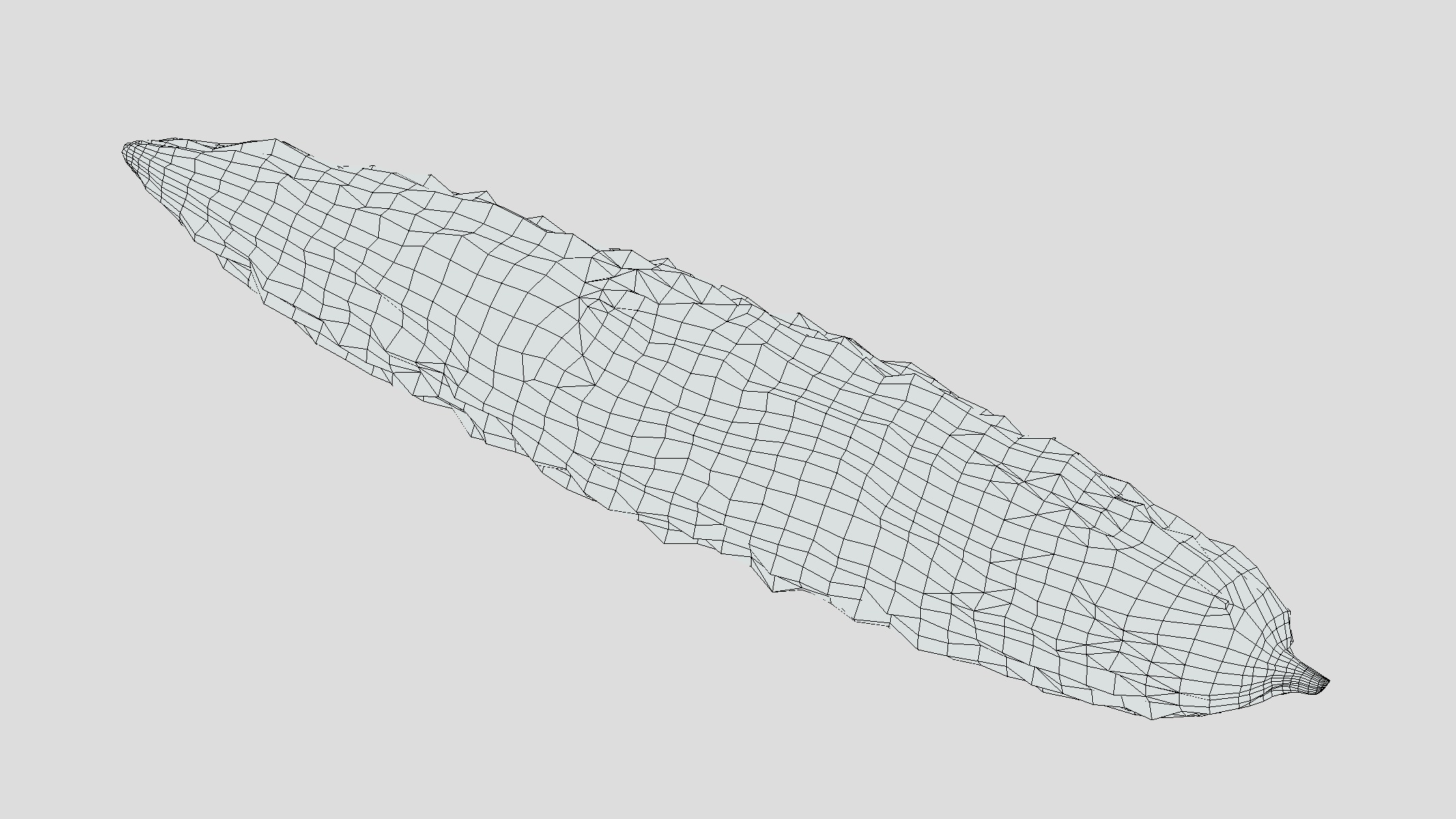 Bitter Gourd Low Poly Low-poly 3D model_9