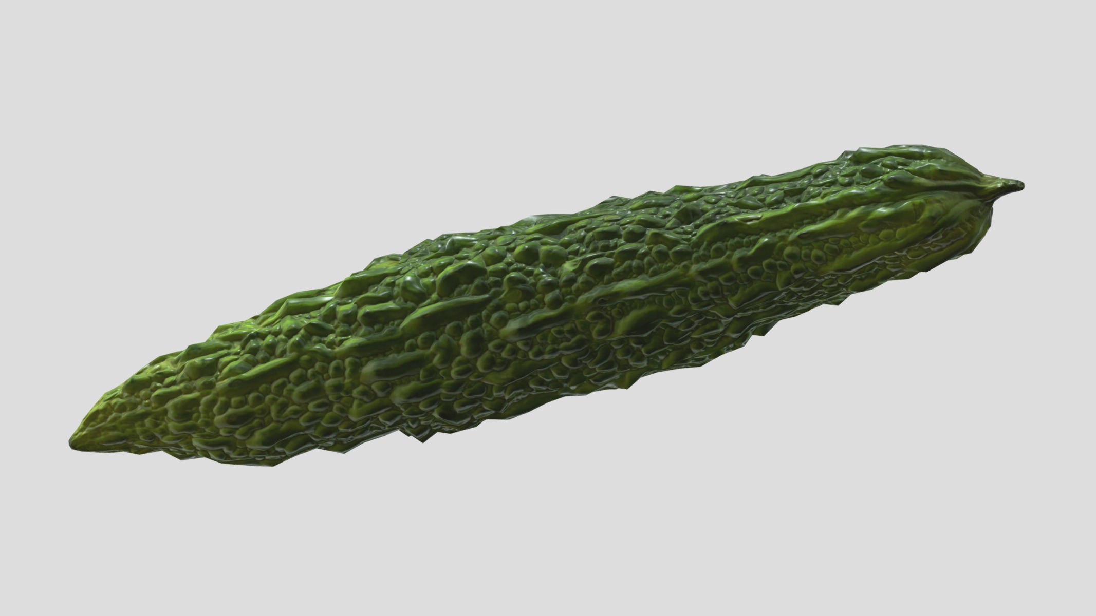 Bitter Gourd Low Poly Low-poly 3D model_10