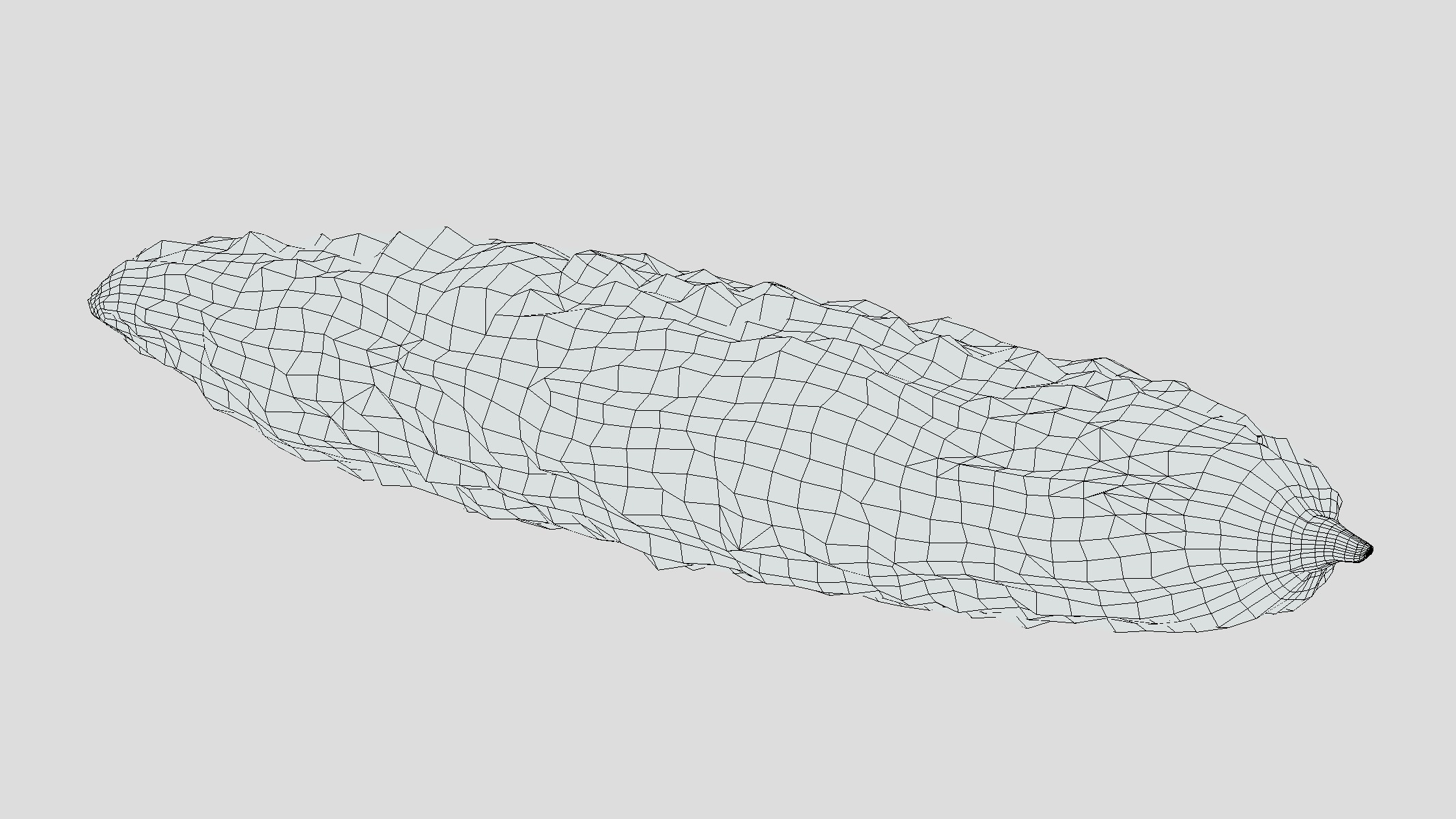 Bitter Gourd Low Poly Low-poly 3D model_5