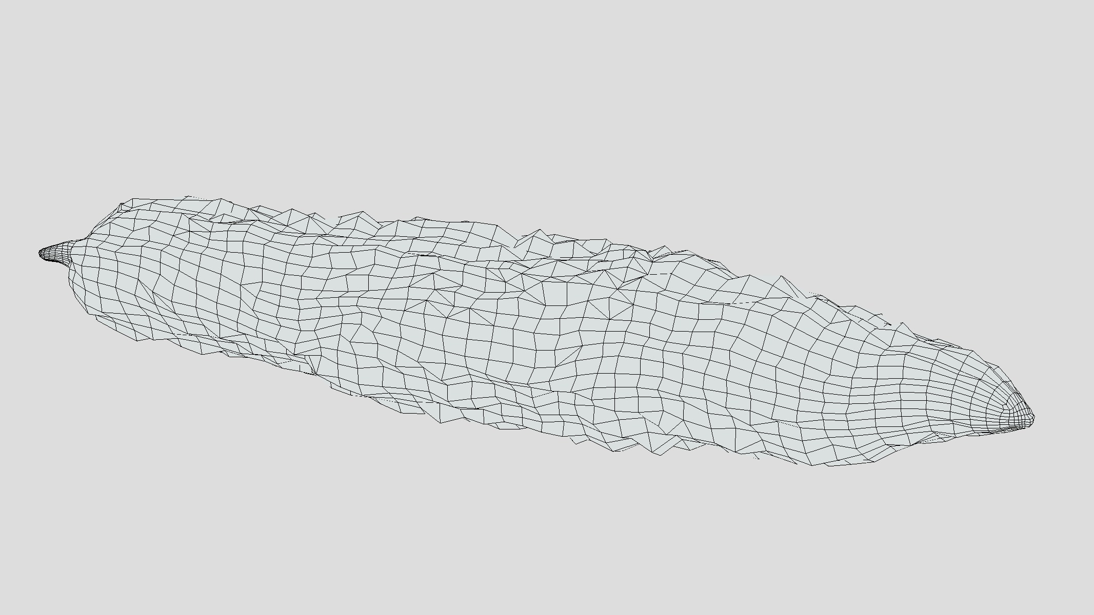 Bitter Gourd Low Poly Low-poly 3D model_3