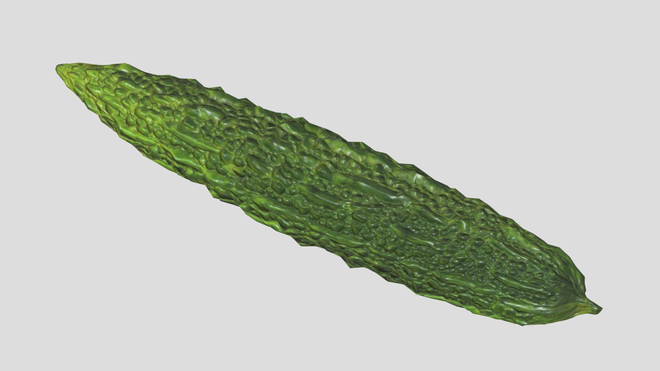 Bitter Gourd Low Poly Low-poly 3D model_8