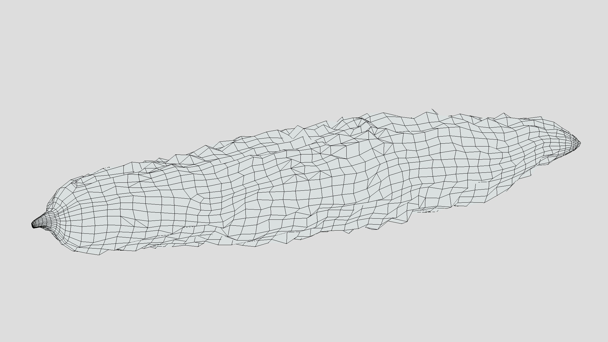 Bitter Gourd Low Poly Low-poly 3D model_1