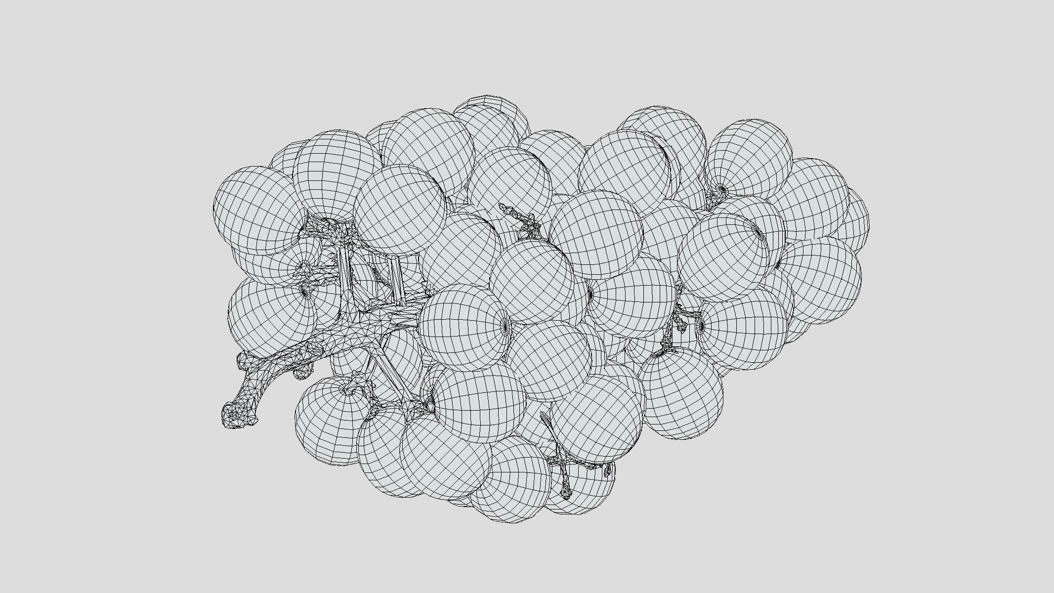 Black Grape Low Poly Low-poly 3D model_3