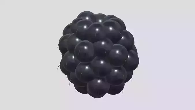 Blackberry Fruit Low Poly Low-poly 3D model