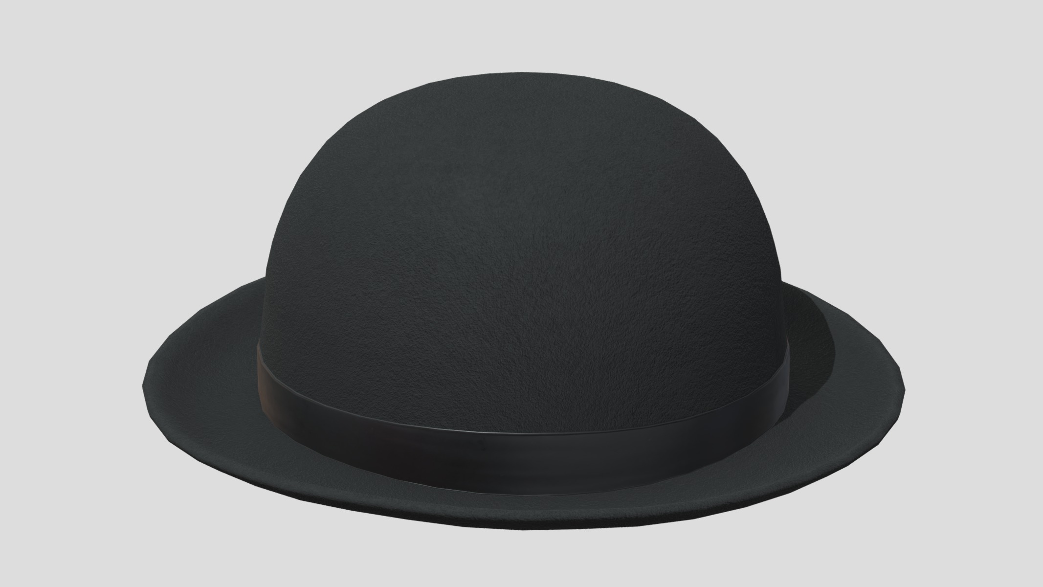 Bowler Hat Low Poly Low-poly 3D model_2
