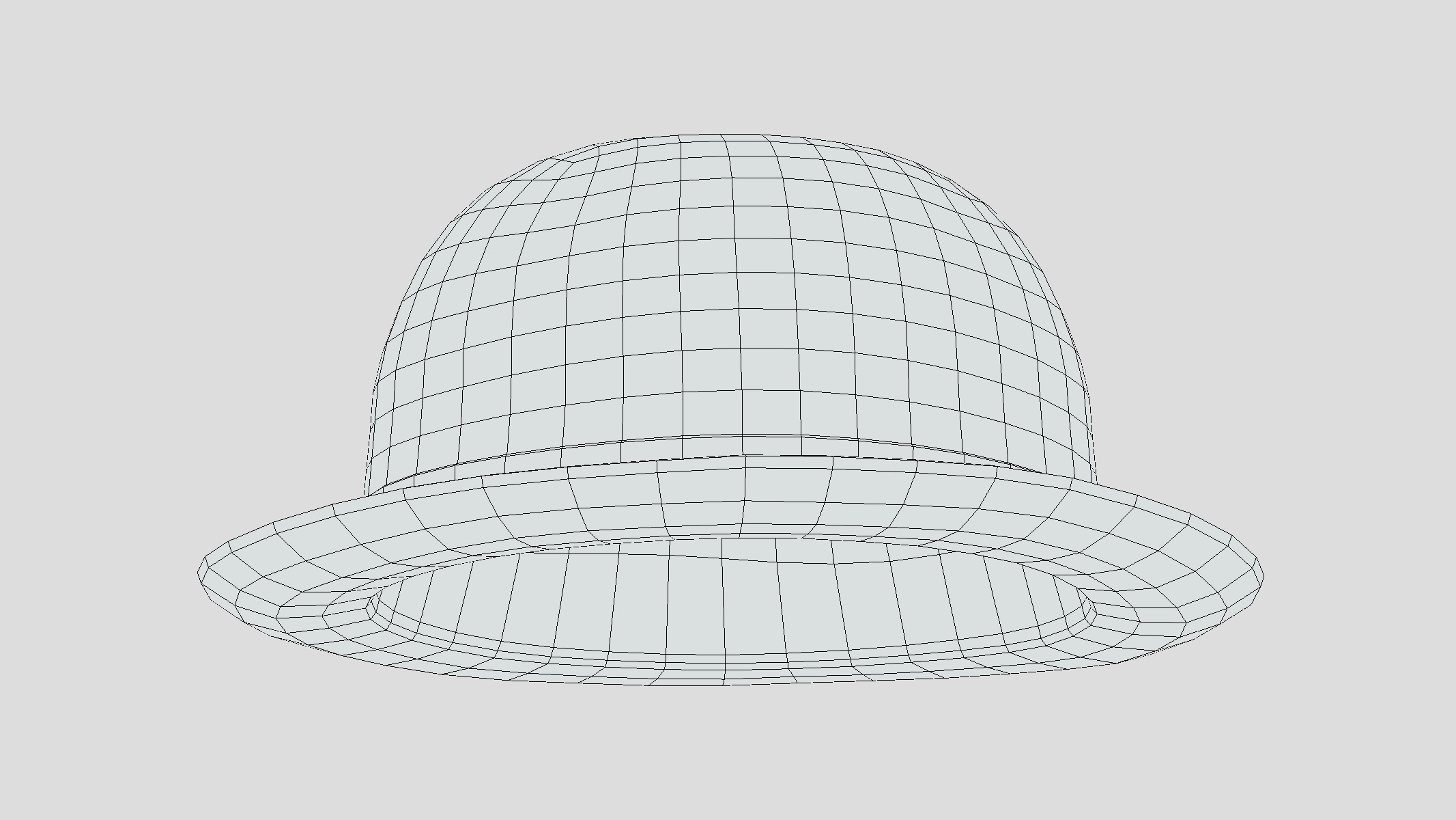 Bowler Hat Low Poly Low-poly 3D model_11