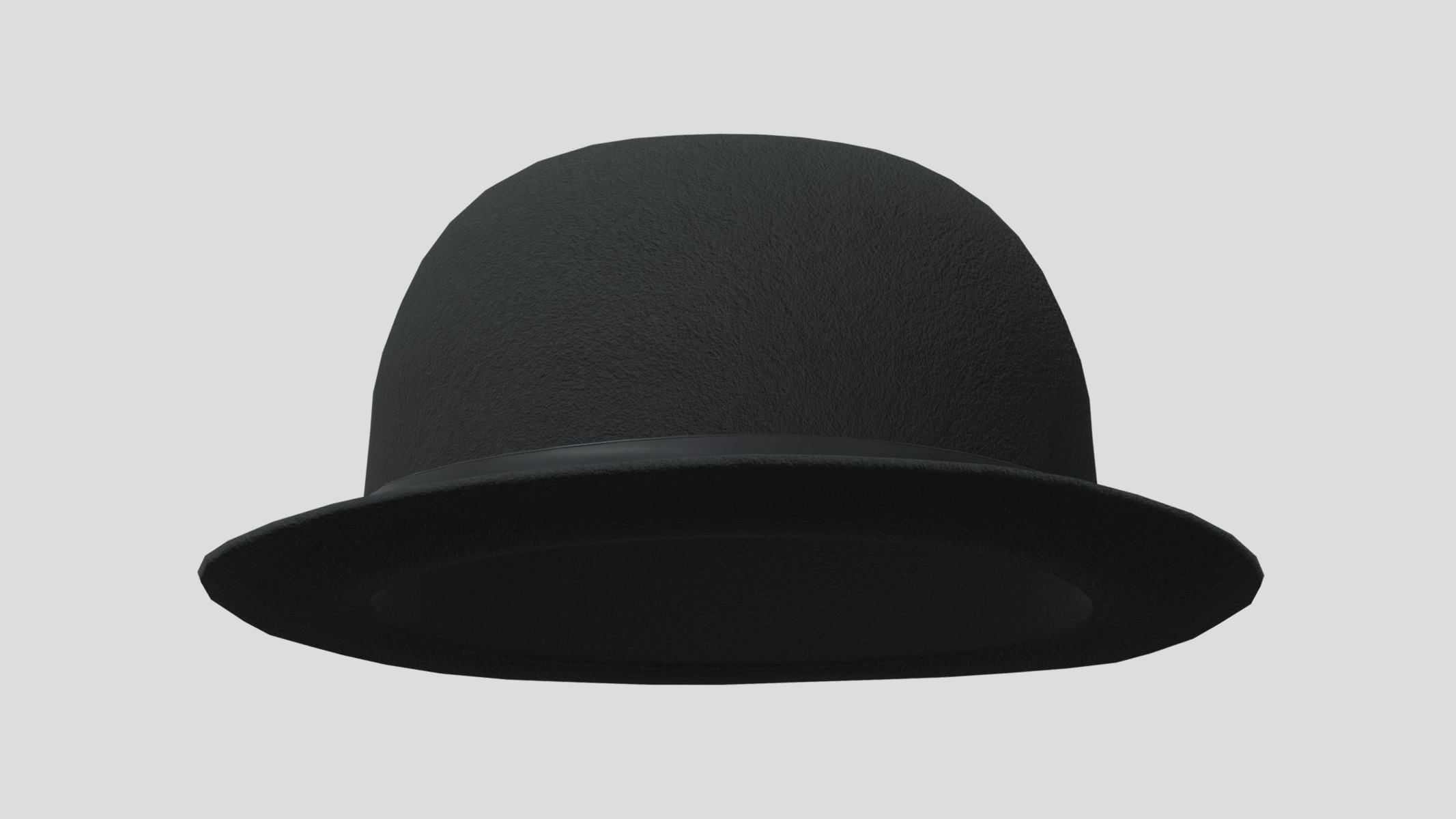 Bowler Hat Low Poly Low-poly 3D model_10