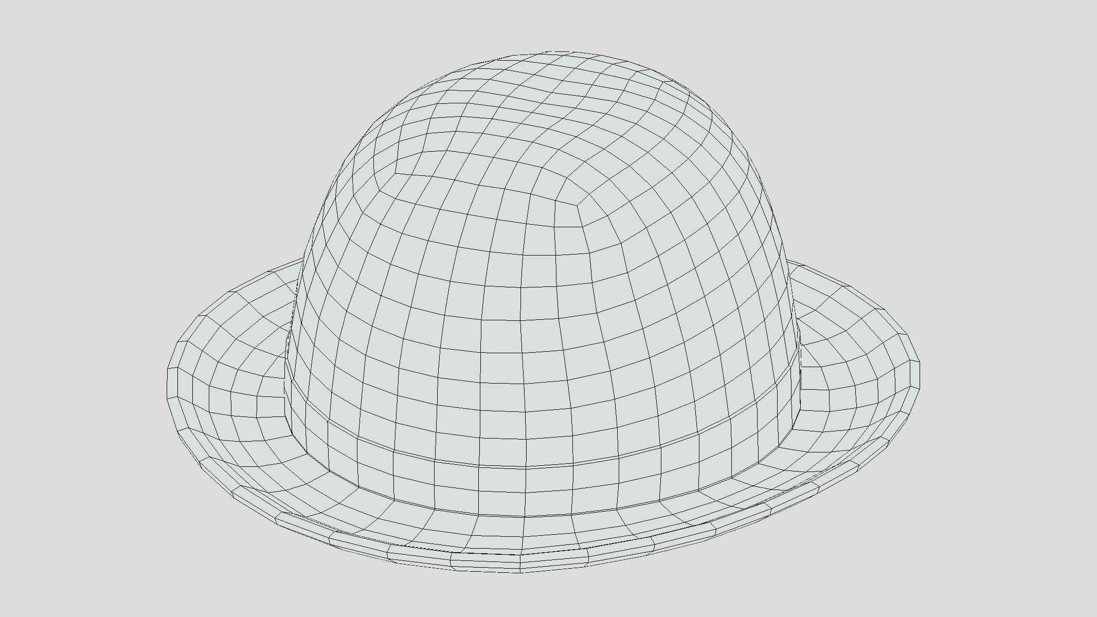 Bowler Hat Low Poly Low-poly 3D model_1