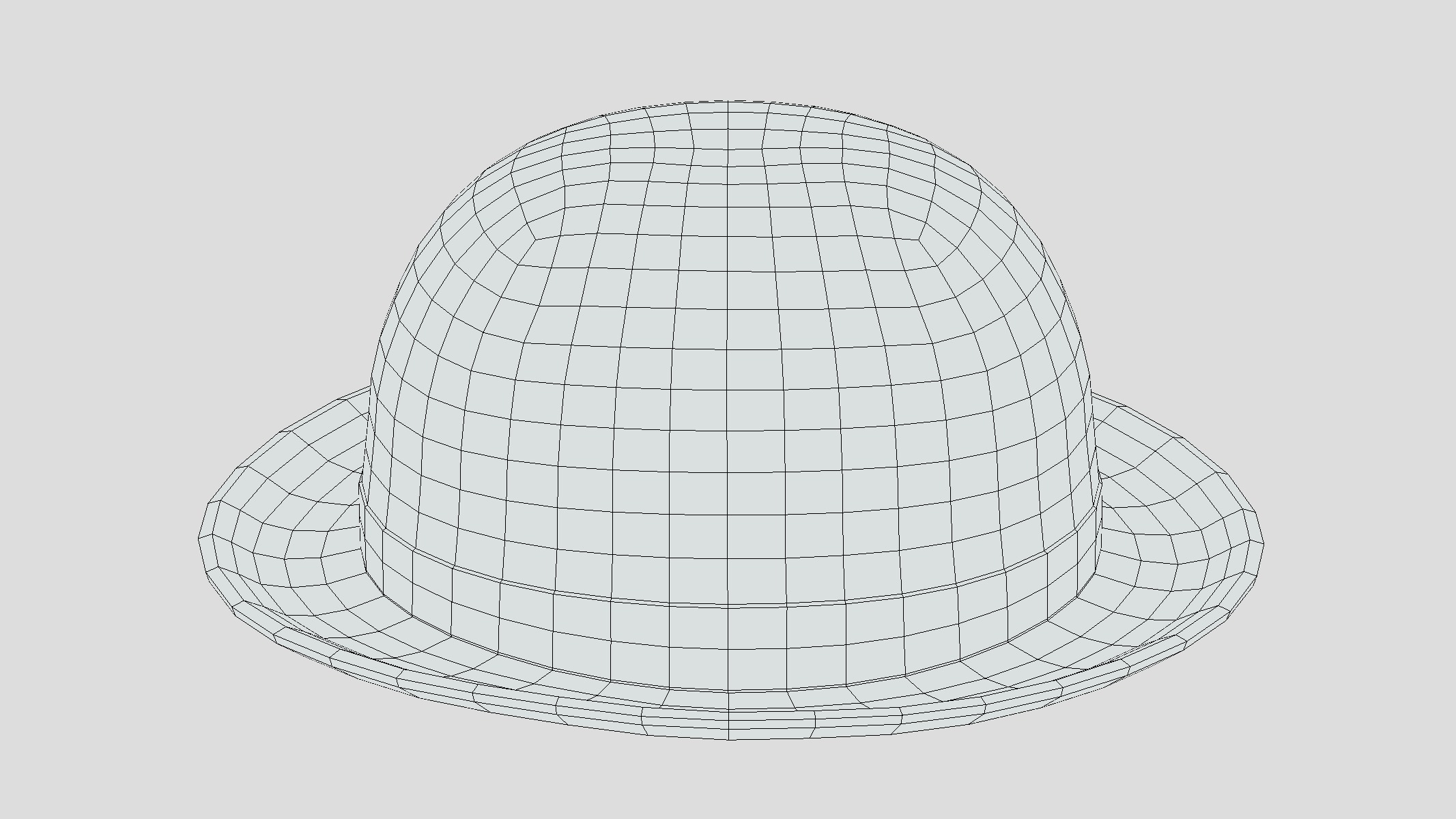 Bowler Hat Low Poly Low-poly 3D model_9