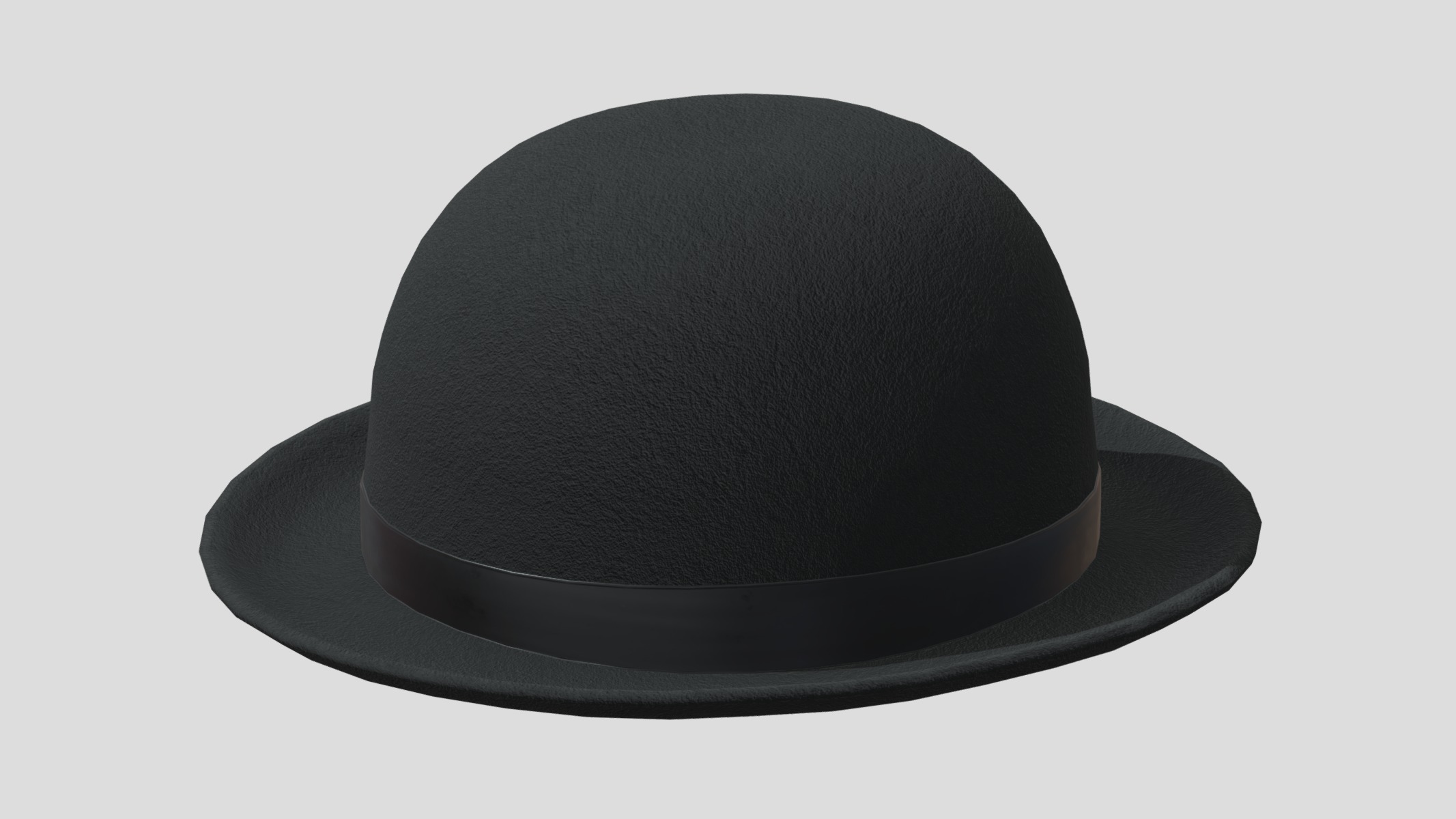 Bowler Hat Low Poly Low-poly 3D model_8