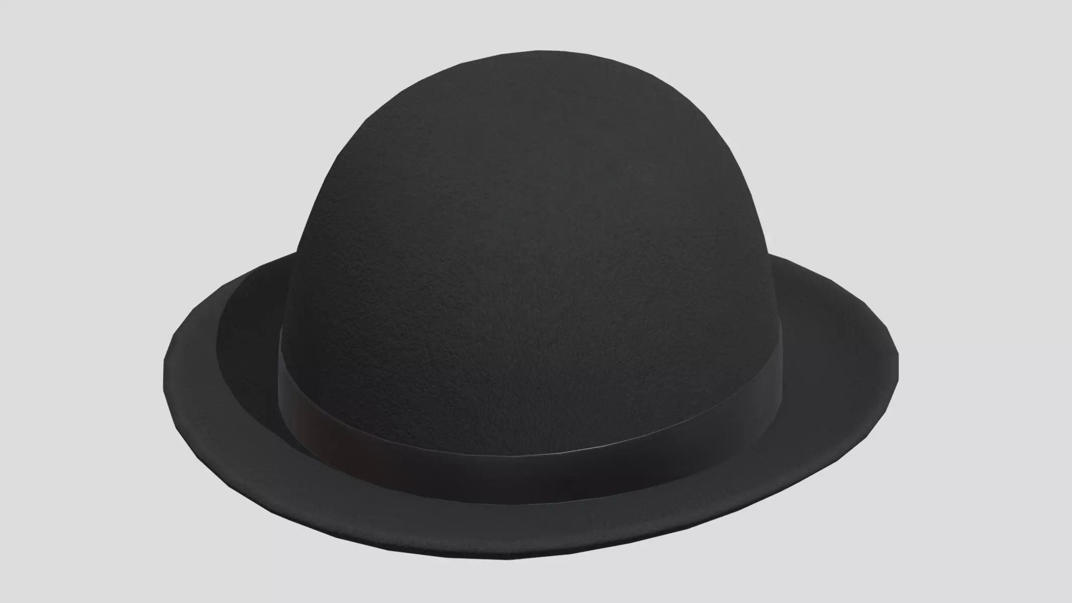 Bowler Hat Low Poly Low-poly 3D model_0