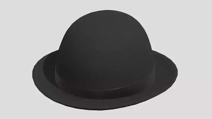 Bowler Hat Low Poly Low-poly 3D model
