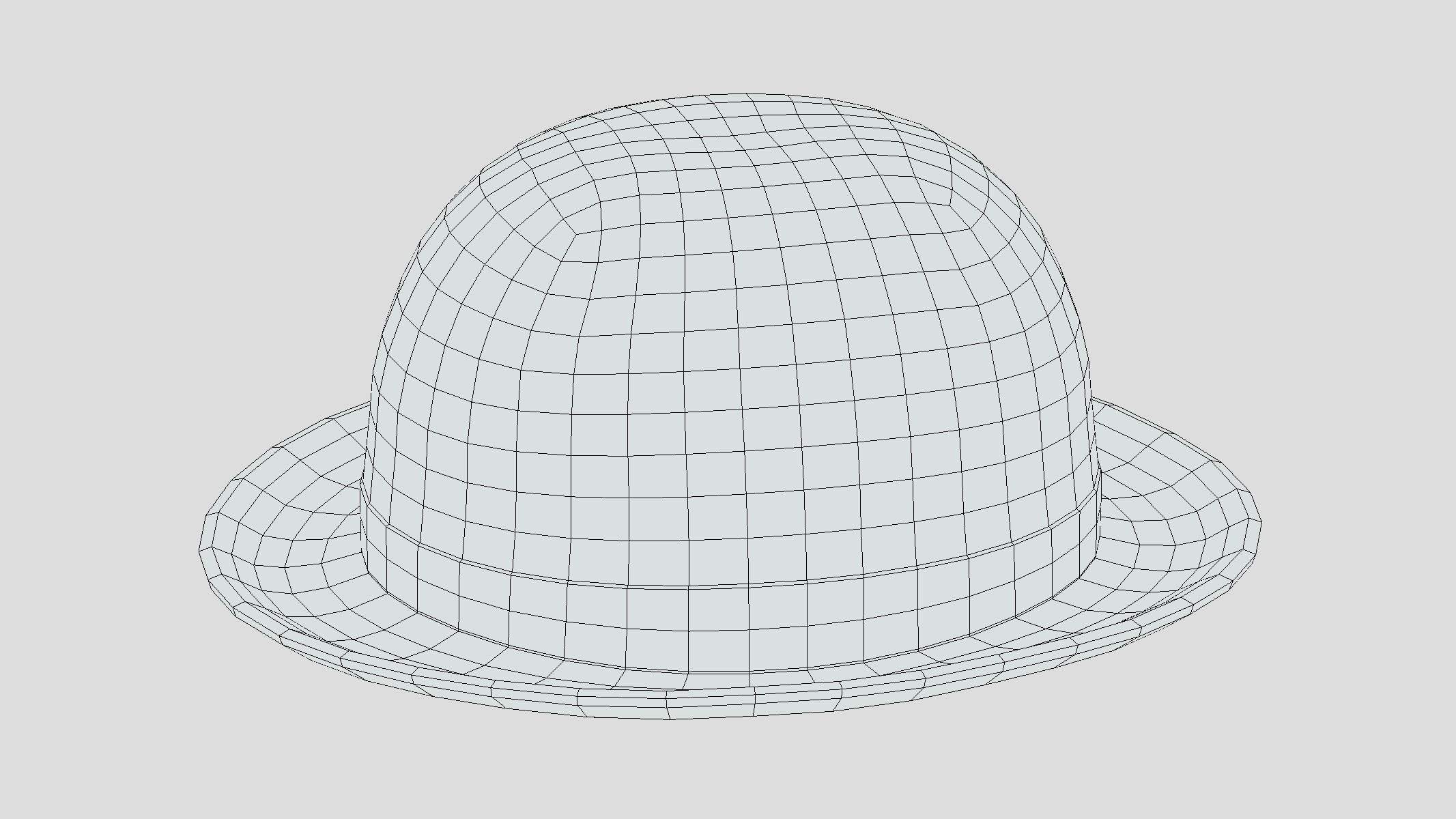 Bowler Hat Low Poly Low-poly 3D model_3