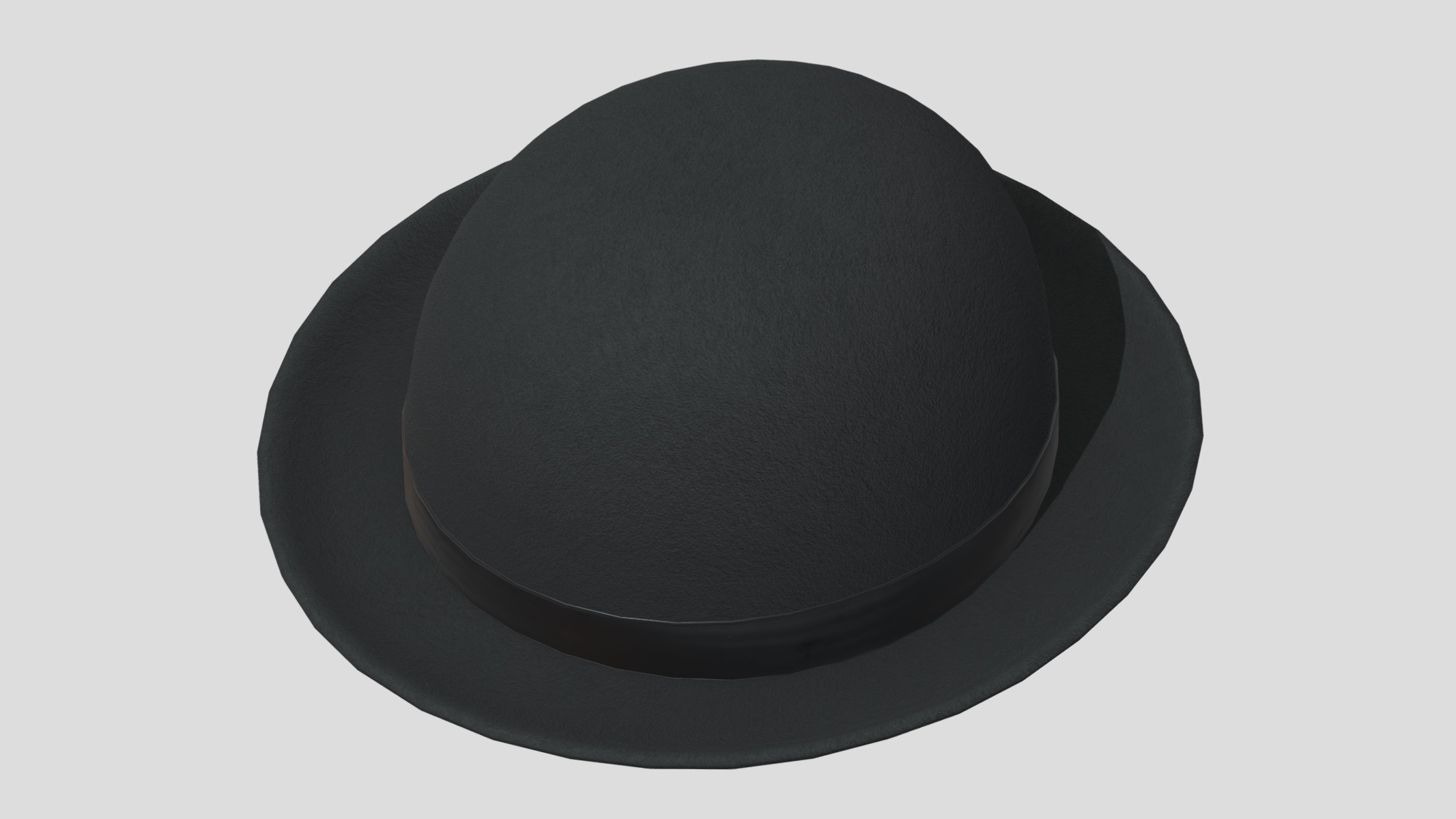 Bowler Hat Low Poly Low-poly 3D model_4