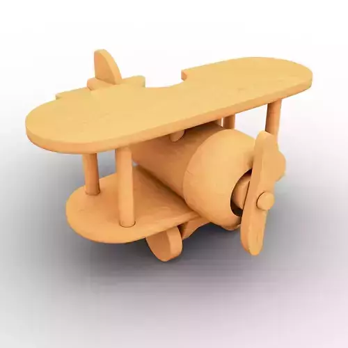 Wooden Old Airplane Toy