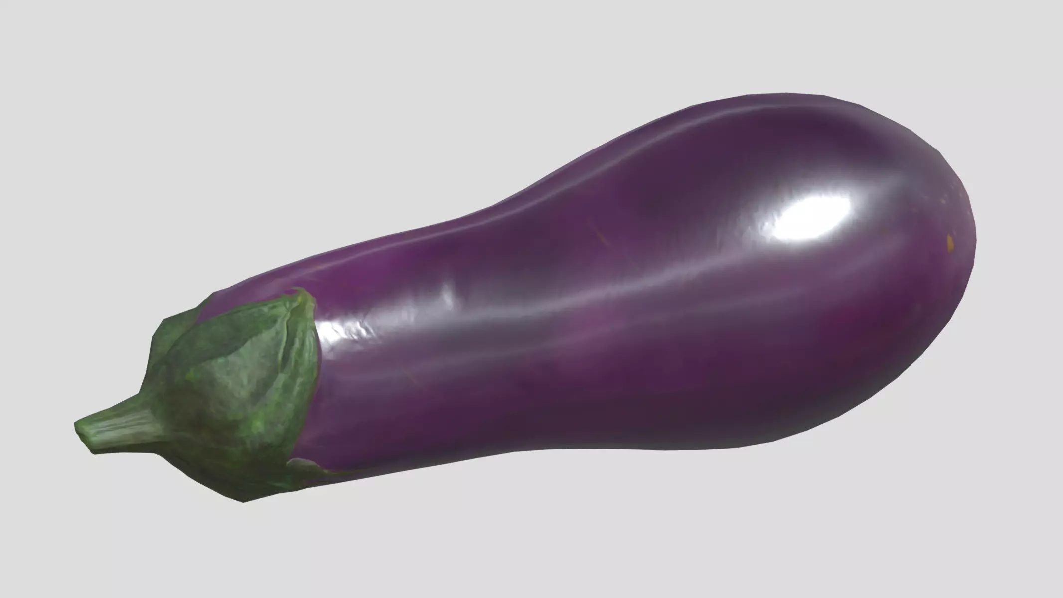 Brinjal Low Poly Low-poly 3D model_0