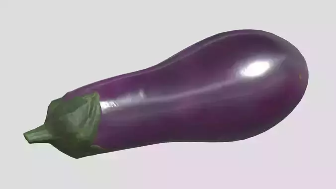Brinjal Low Poly Low-poly 3D model