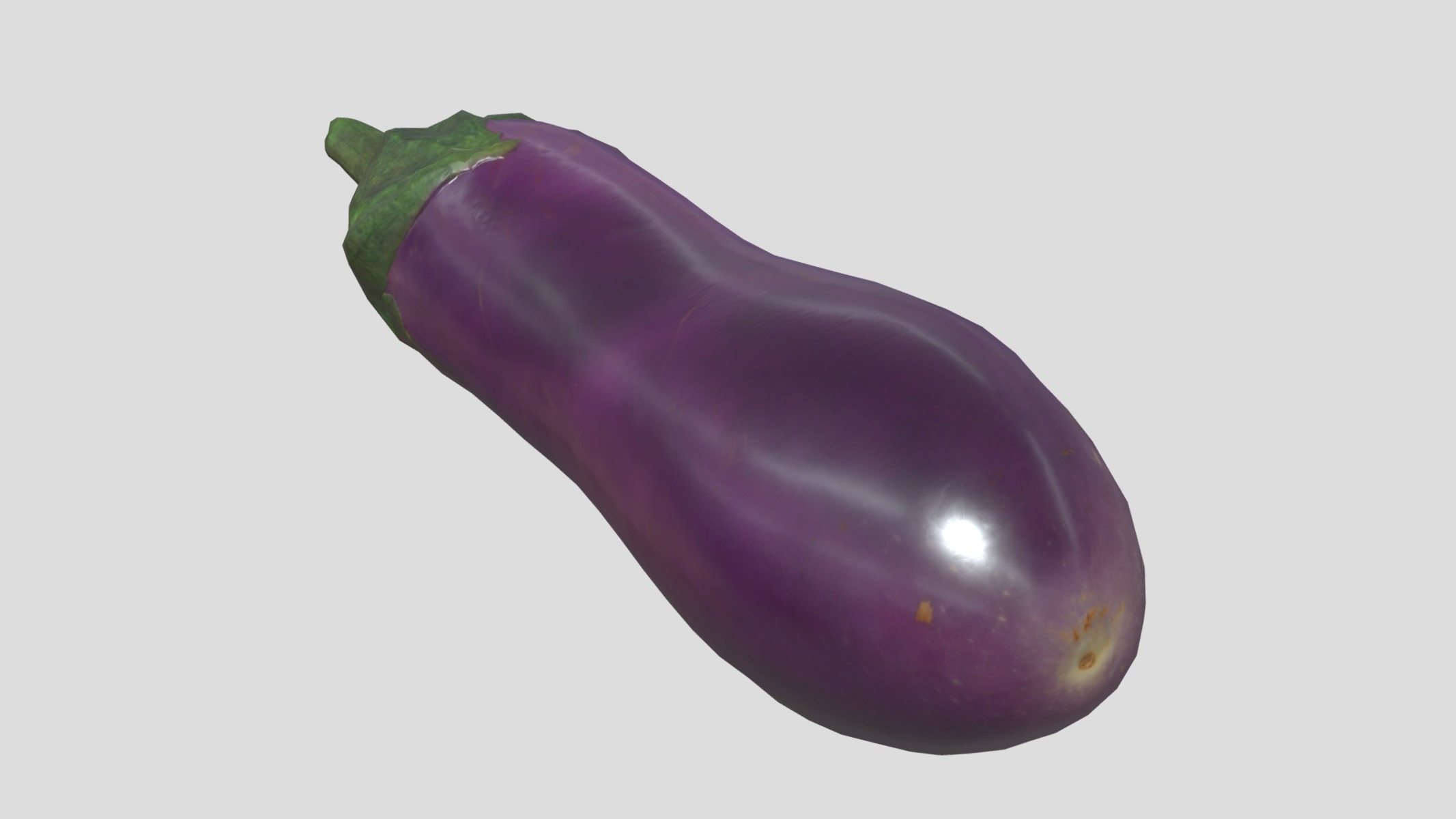 Brinjal Low Poly Low-poly 3D model_4