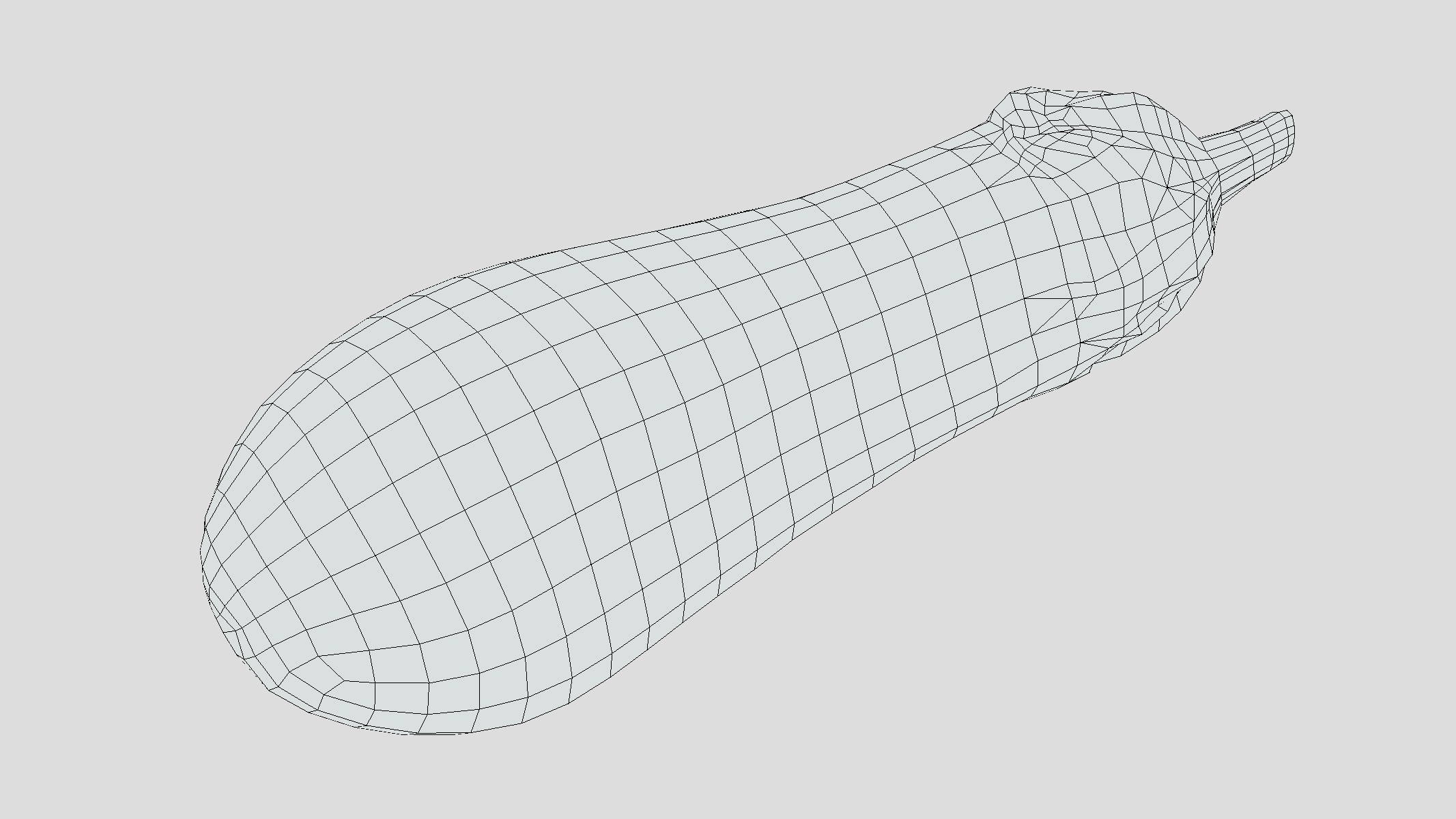 Brinjal Low Poly Low-poly 3D model_9