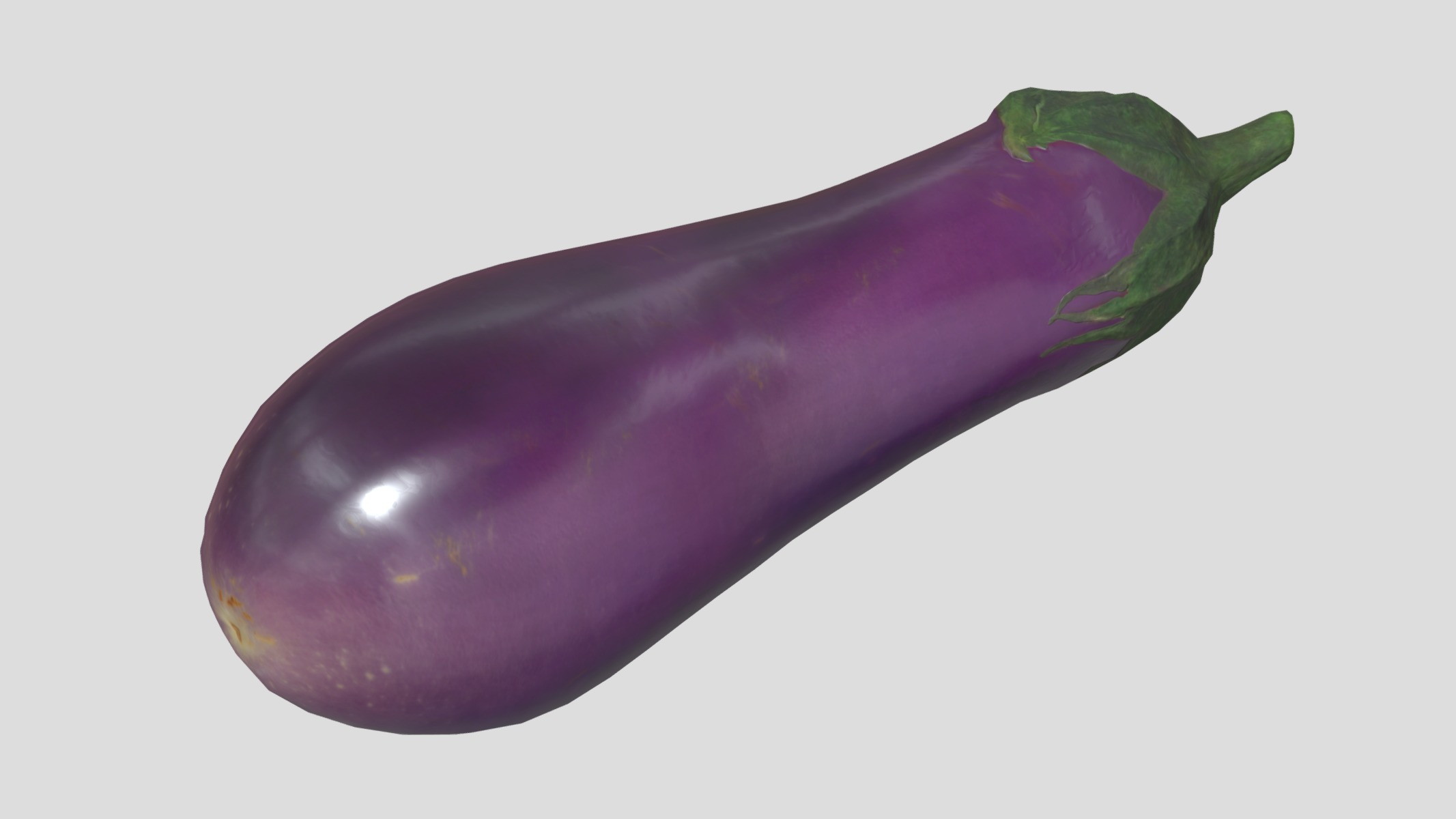 Brinjal Low Poly Low-poly 3D model_8