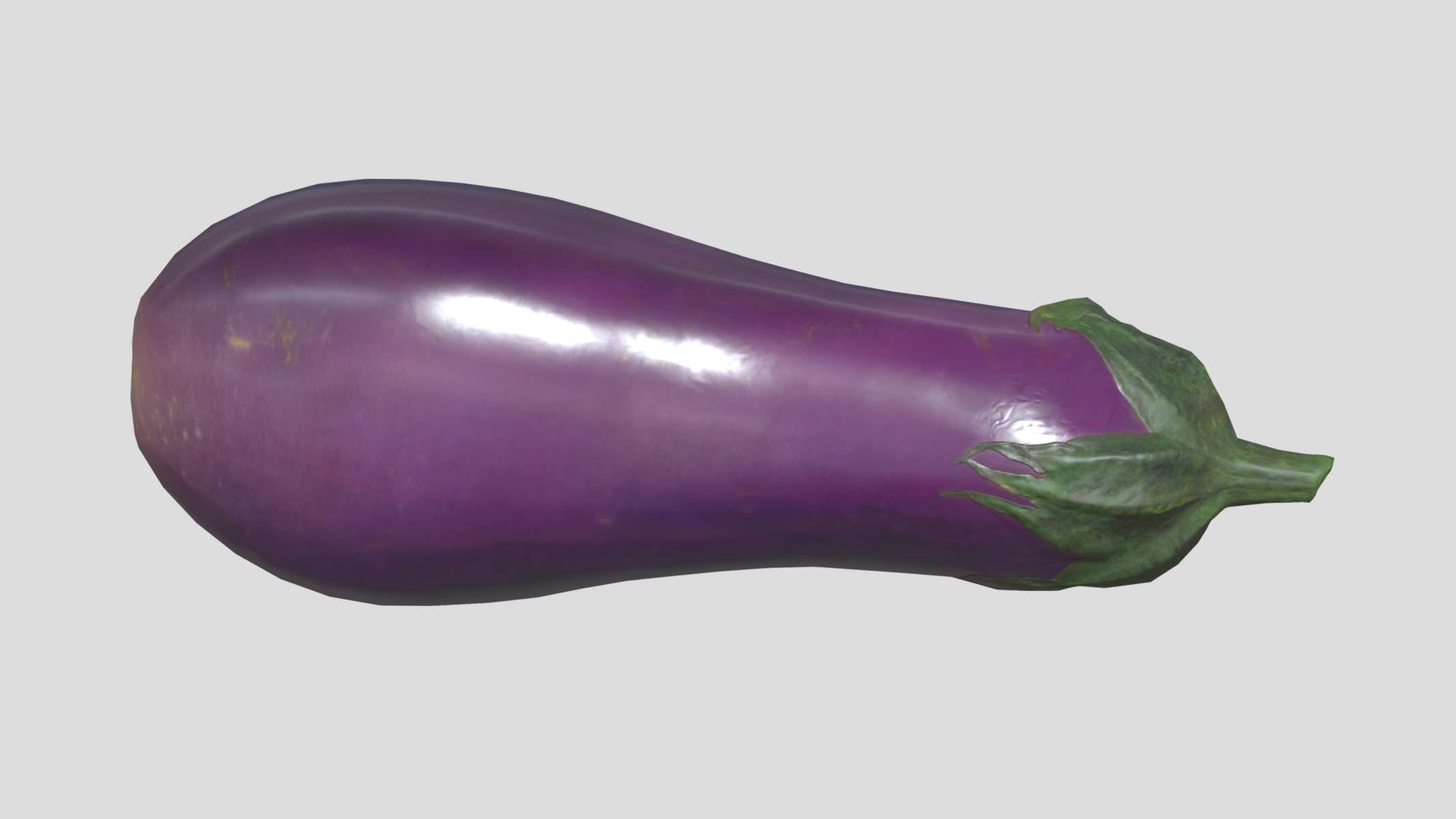 Brinjal Low Poly Low-poly 3D model_6