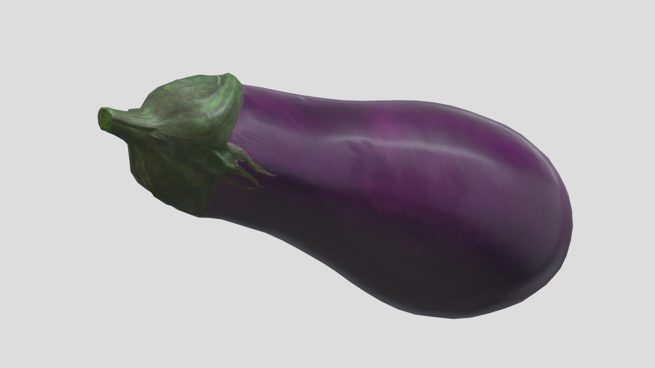 Brinjal Low Poly Low-poly 3D model_10