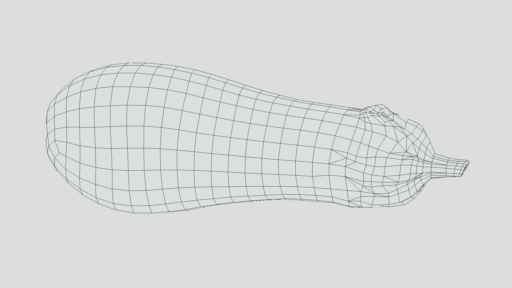 Brinjal Low Poly Low-poly 3D model_7