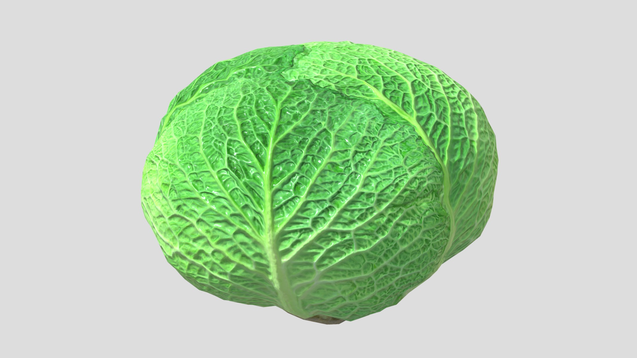 Cabbage Low Poly Low-poly 3D model_2