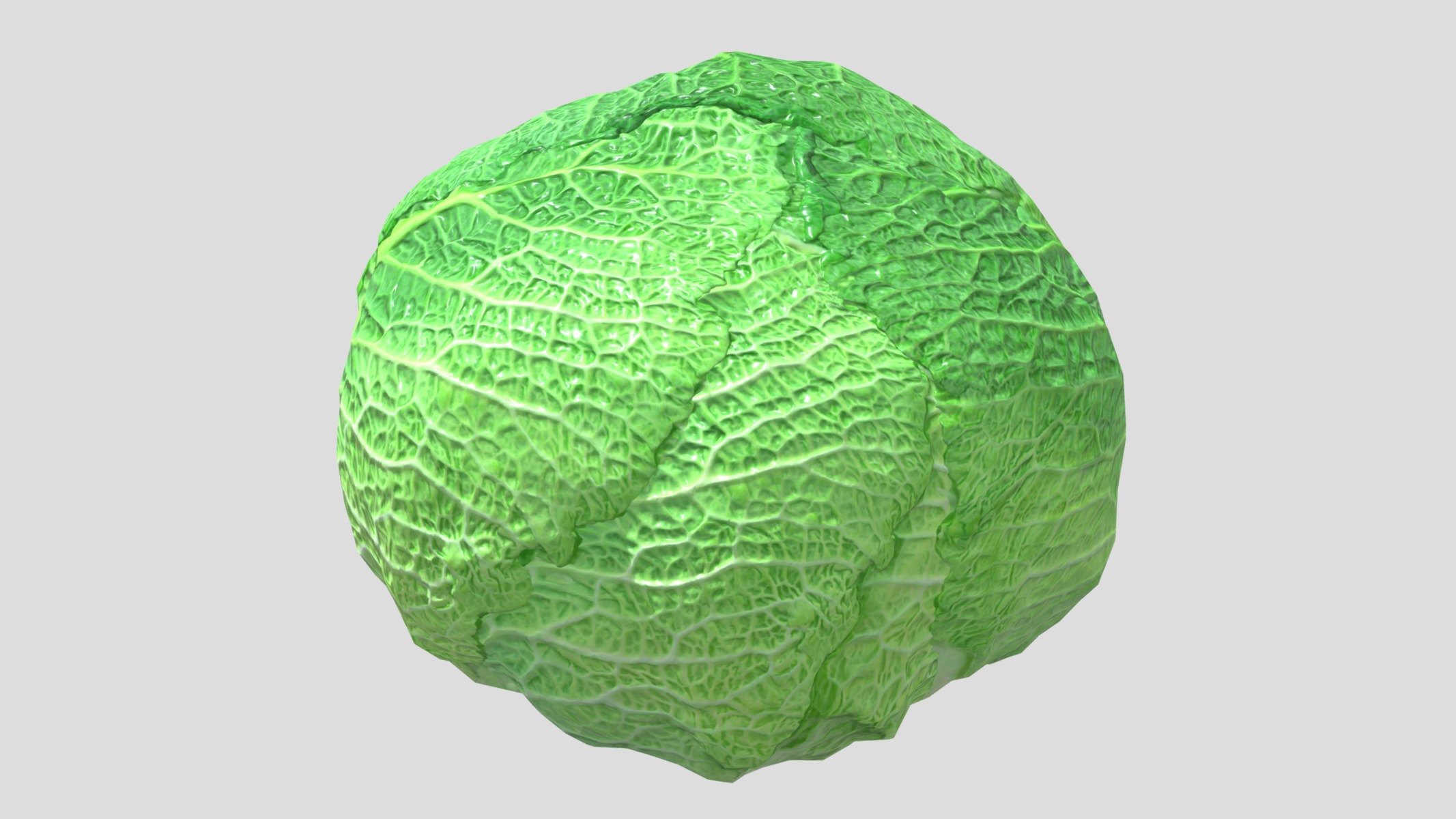 Cabbage Low Poly Low-poly 3D model_8