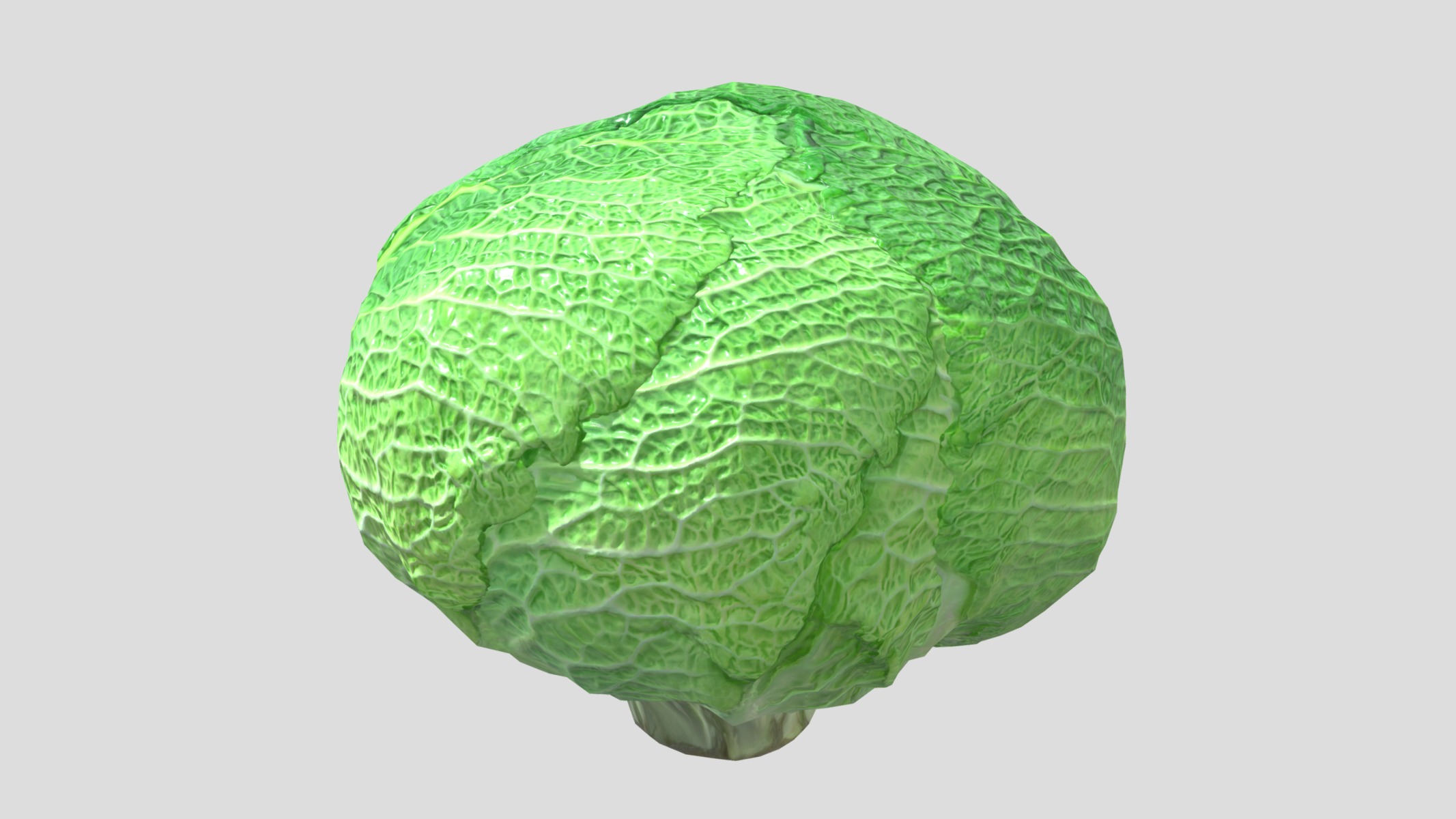 Cabbage Low Poly Low-poly 3D model_6
