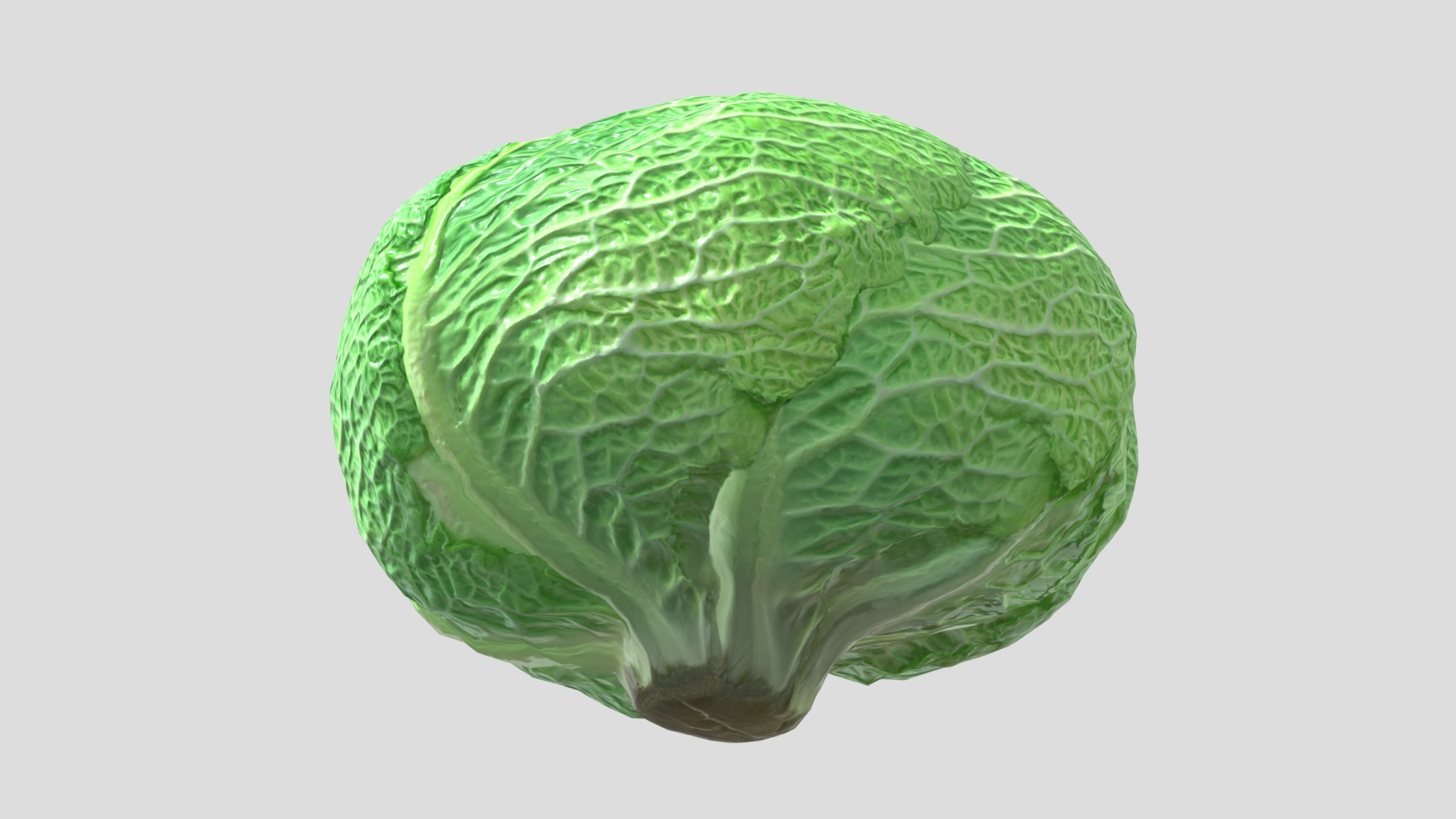 Cabbage Low Poly Low-poly 3D model_4
