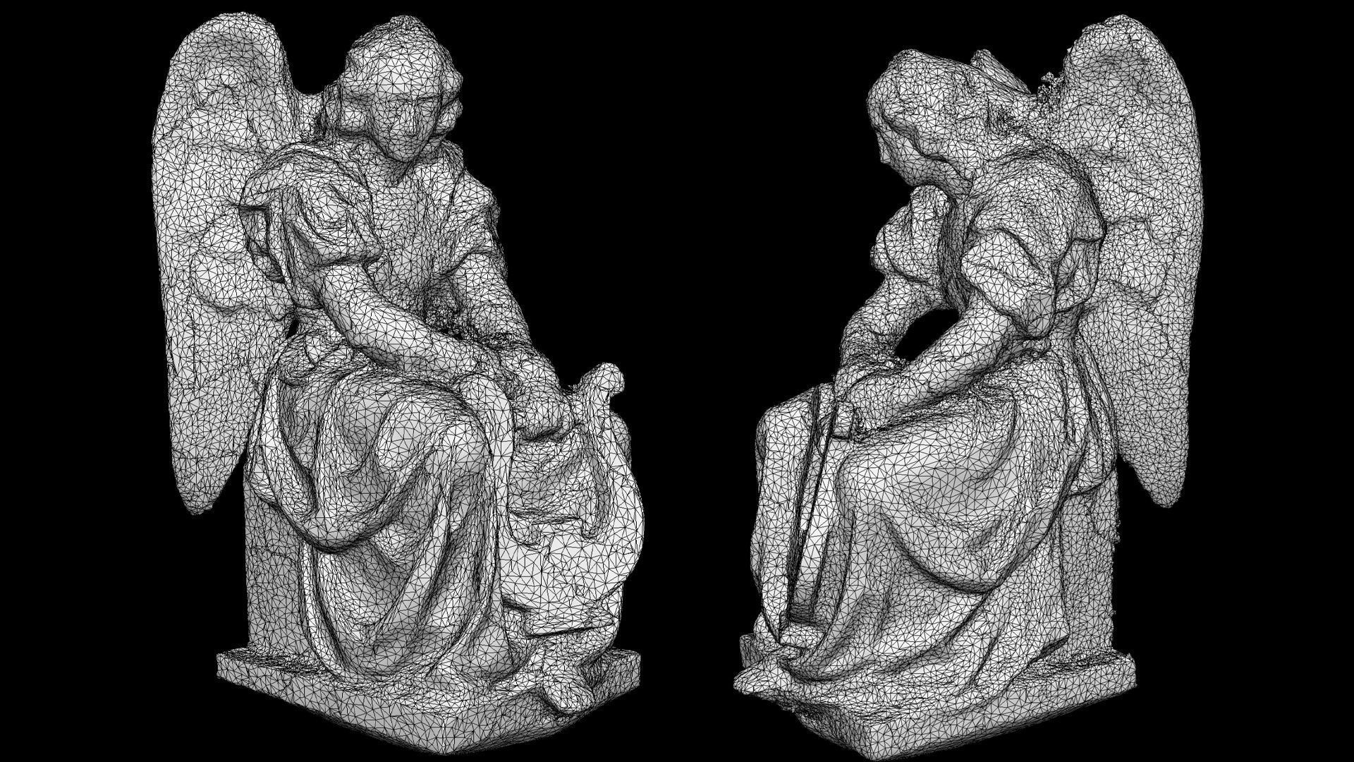 cemetery angel graveyard monument photogrammetry Low-poly 3D model_5