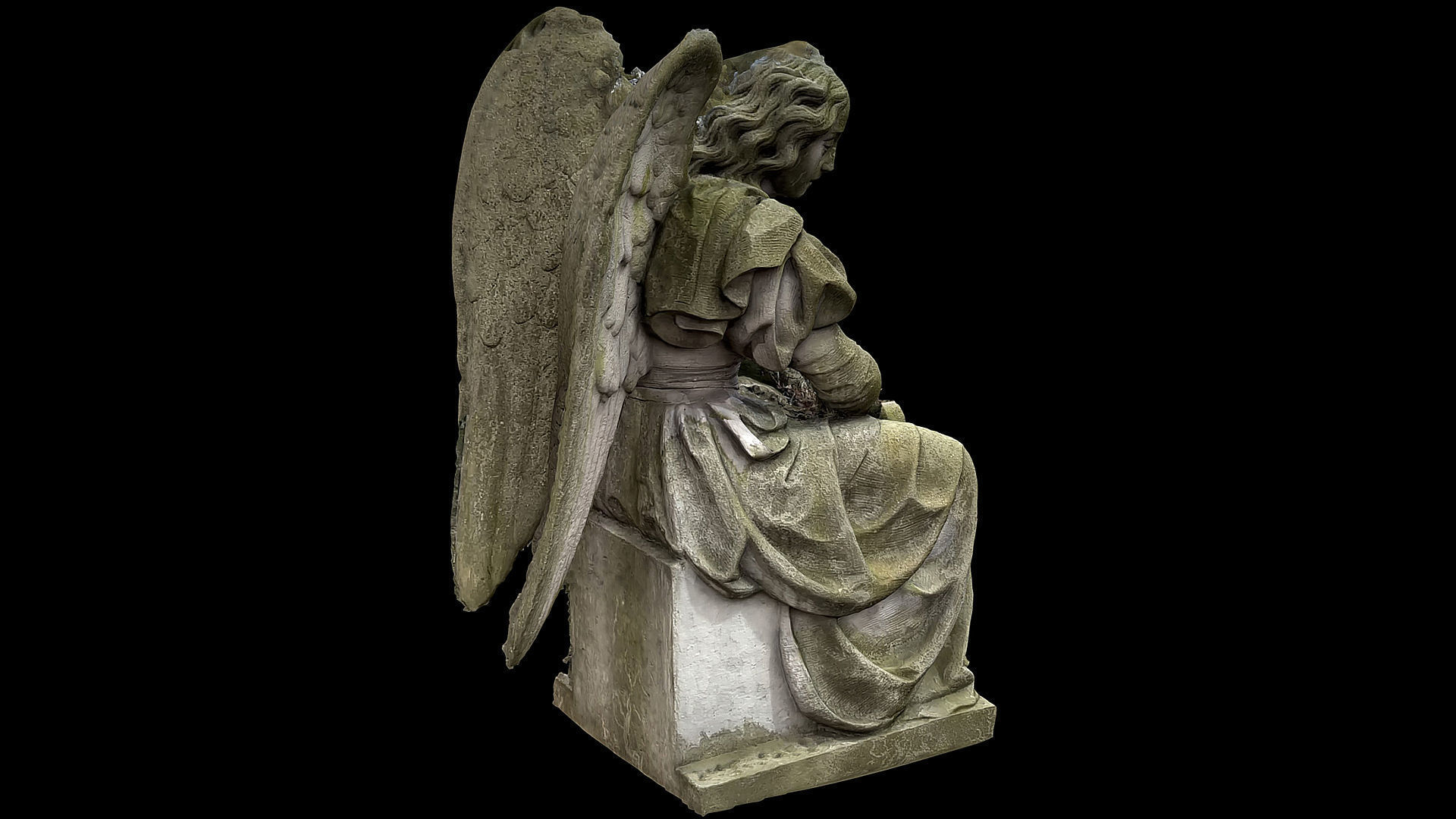 cemetery angel graveyard monument photogrammetry Low-poly 3D model_2